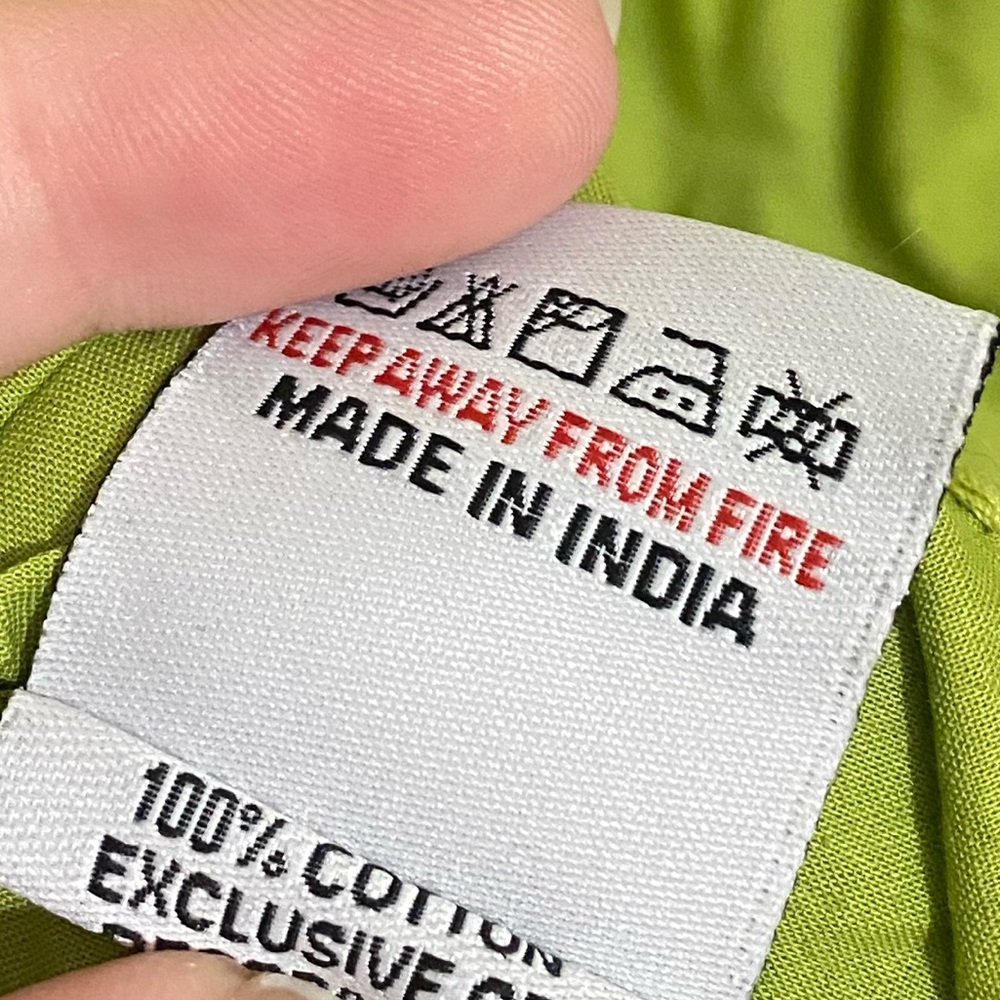 Indian Anarkali Kurta Maxi Dress - Green with Embroidery Details - Size L - Picture 8 of 13